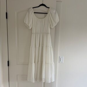 Astr White Midi Dress